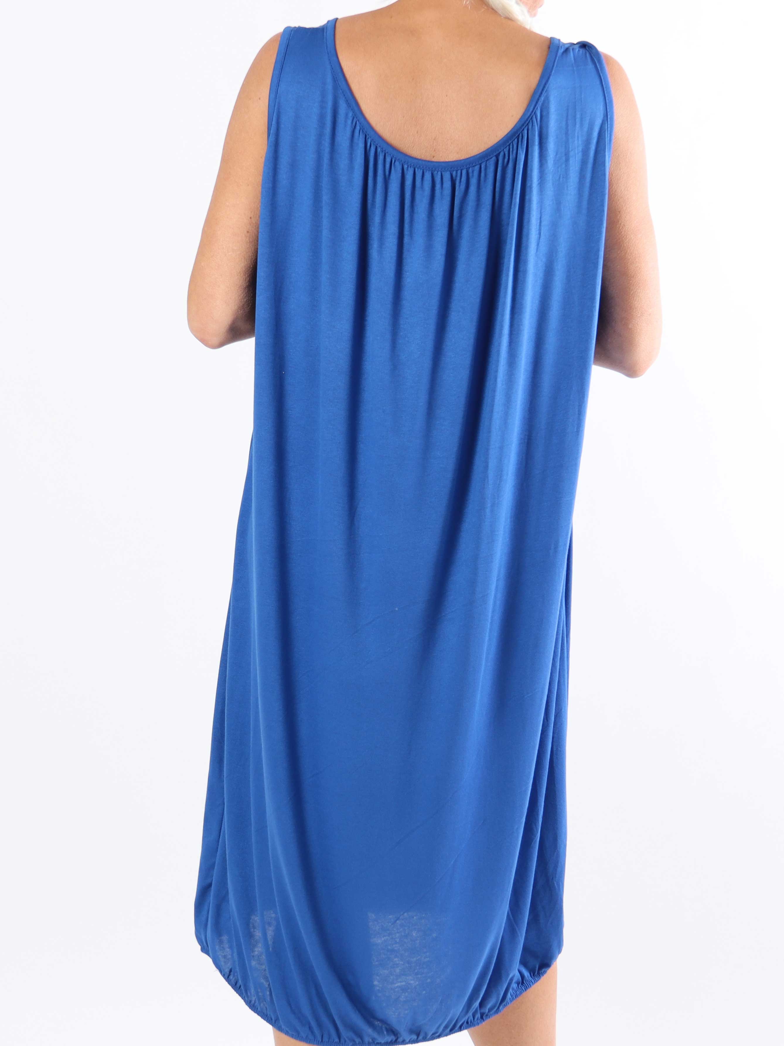 Miracle Sleeveless Dress - Basic klänning i viskos med resår nedtill